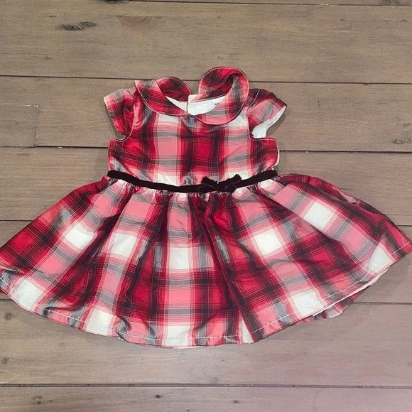 white christmas dresses 3M Carter's Christmas Plaid 2 Piece Dress Set Short Sleeve – Conshy  Consignment main image 0